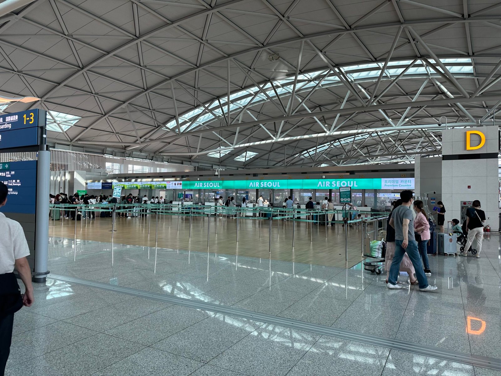 Air Seoul ticket counter at Incheon International Airport