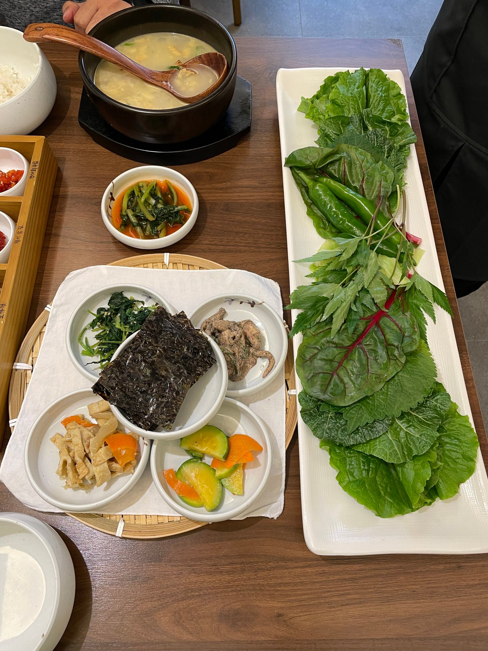 Assorted Korean side dishes served in Seoul