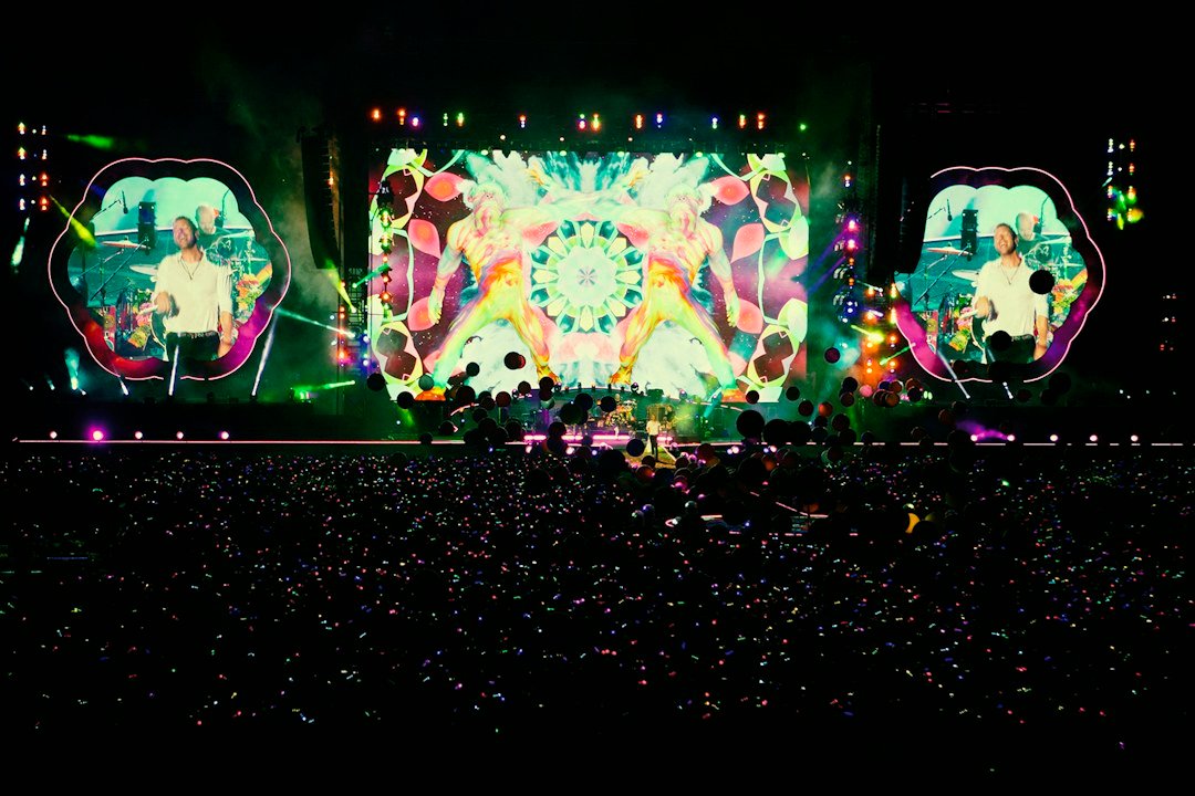 Audience at a Coldplay concert in South Korea