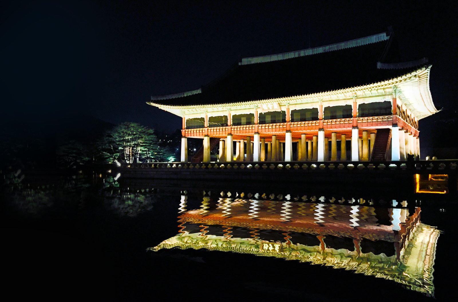 Gyeonghoeru Pavilion within Gyeongbokgung Palace in Seoul