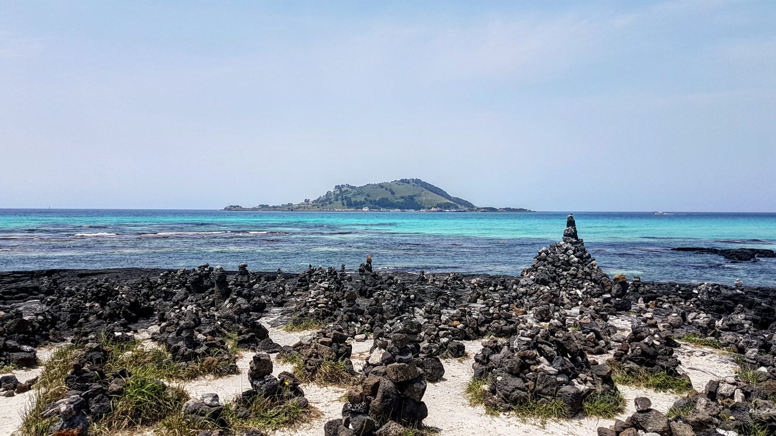 Hyeopjae Beach on Jeju Island, South Korea.