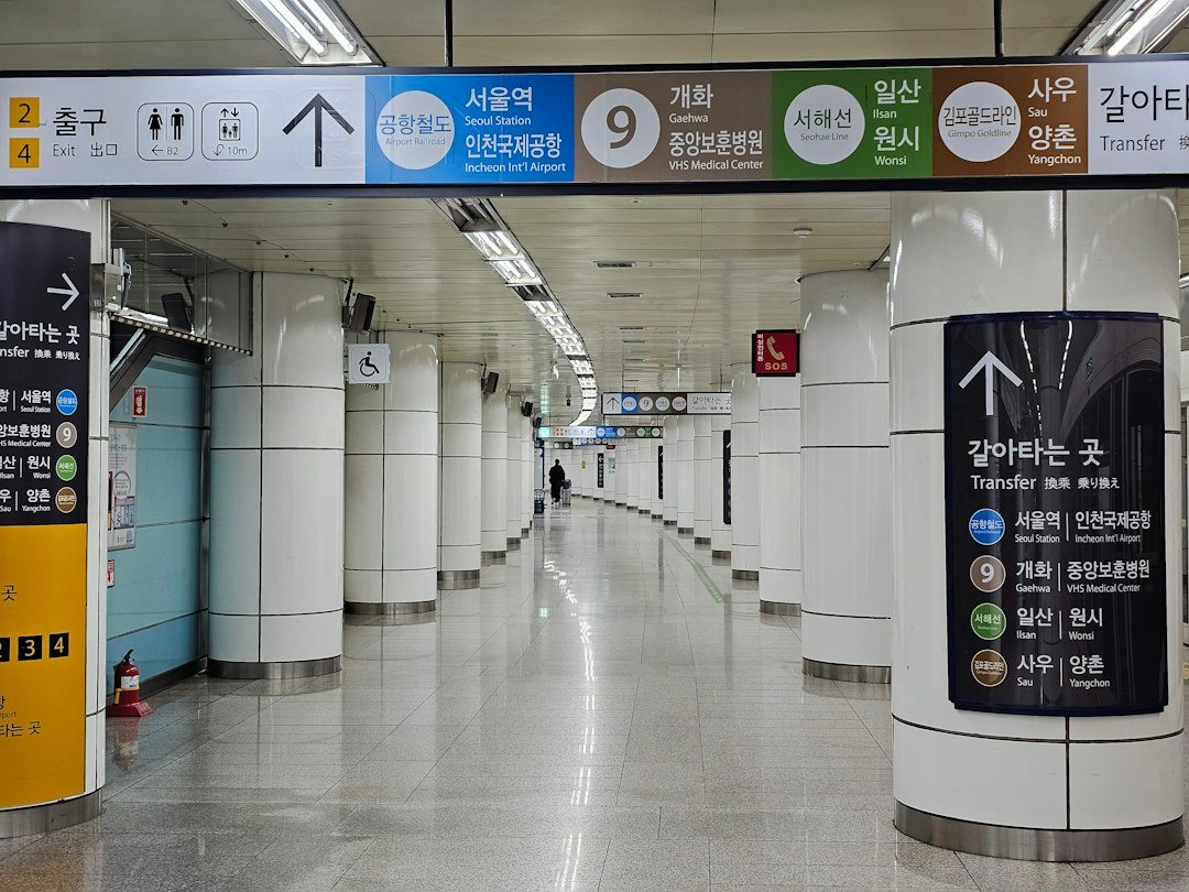 Korean subway station interior